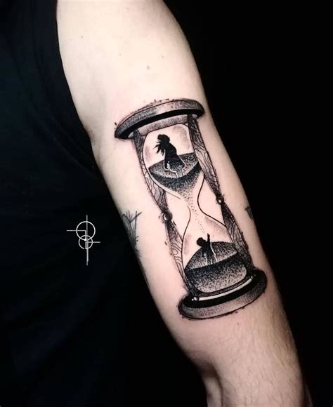 black and white traditional hourglass tattoo|Hourglass Tattoos: Meanings, Tattoo Designs & Ideas